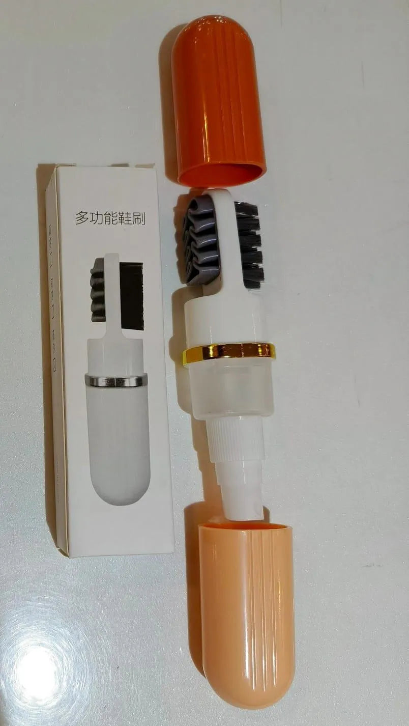 Portable Shoe Cleaning Brush with Built-In Soap Dispenser